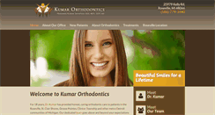 Desktop Screenshot of kumarorthodontics.com