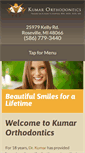 Mobile Screenshot of kumarorthodontics.com