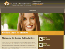 Tablet Screenshot of kumarorthodontics.com